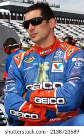 Long Pond, PA, USA - August 5, 2011: Race Driver Max Papis Waits To Compete In A NASCAR Camping World Truck Series Event At Pocono Raceway In Pennsylvania.