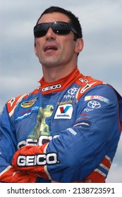 Long Pond, PA, USA - August 5, 2011: Race Driver Max Papis Waits To Compete In A NASCAR Camping World Truck Series Event At Pocono Raceway In Pennsylvania.