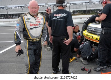 Long Pond, PA, USA - August 5, 2011: Race Driver Todd Bodine Prepares To Compete In A NASCAR Camping World Truck Series Event At Pocono Raceway In Pennsylvania.