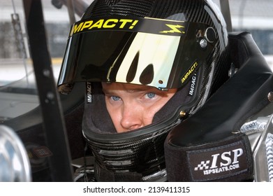 Long Pond, PA, USA - August 6, 2011: Race Driver Chad McCumbee Prepares To Compete In A NASCAR Camping World Truck Series Event At Pocono Raceway In Pennsylvania.