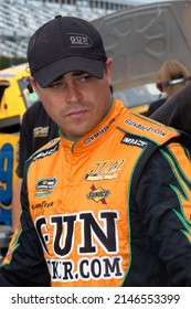 Long Pond, PA, USA - August 5, 2011: Race Driver Jason White Prepares To Compete In A NASCAR Camping World Truck Series Event At Pocono Raceway In Pennsylvania.
					