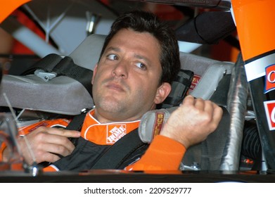 Long Pond, PA, USA - August 1, 2008: Race Driver Tony Stewart Prepares To Practice For A NASCAR Cup Series Event At Pocono Raceway In Pennsylvania.