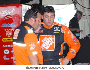 Long Pond, PA, USA - August 1, 2008: Race Driver Tony Stewart Prepares To Practice For A NASCAR Cup Series Event At Pocono Raceway In Pennsylvania.