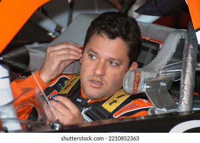 Long Pond, PA, USA - August 1, 2008: Race Driver Tony Stewart Prepares To Practice For A NASCAR Cup Series Event At Pocono Raceway In Pennsylvania.