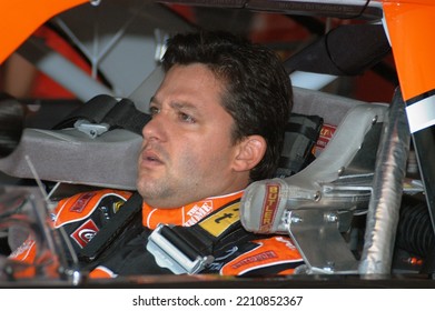 Long Pond, PA, USA - August 1, 2008: Race Driver Tony Stewart Prepares To Practice For A NASCAR Cup Series Event At Pocono Raceway In Pennsylvania.