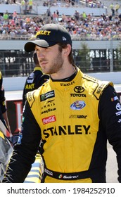 Long Pond, PA, USA - July 30, 2017:  NASCAR Driver Daniel Suarez Waits To Race In The 2017 Overton's 400 At Pocono Raceway In Pennsylvania.