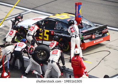 Long Pond, PA, USA - July 28, 2019:  NASCAR Driver Matt DiBenedetto Pits During The 2019 NASCAR Gander RV 400 At Pocono Raceway In Pennsylvania.