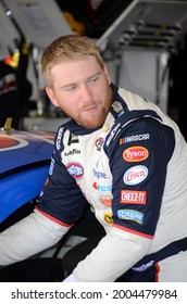 Long Pond, PA, USA - July 29, 2017:  NASCAR Driver Chris Buescher Waits To Practice For The 2017 Overton's 400 At Pocono Raceway In Pennsylvania.