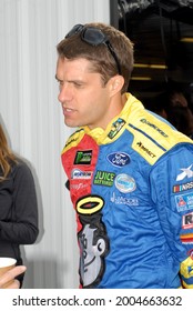 Long Pond, PA, USA - July 29, 2017:  NASCAR Driver David Ragan Relaxes Following Practice For The 2017 Overton's 400 At Pocono Raceway In Pennsylvania.