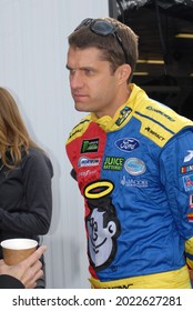 Long Pond, PA, USA - July 29, 2017:  NASCAR Driver David Ragan Waits To Practice For The 2017 Overton's 400 At Pocono Raceway In Pennsylvania.