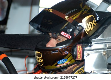 Long Pond, PA, USA - June 6, 2009: Race Driver David Ragan Prepares To Practice For A NASCAR Cup Series Event At Pocono Raceway In Pennsylvania.