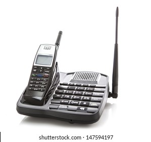 Long Range Cordless Phone On White Background 