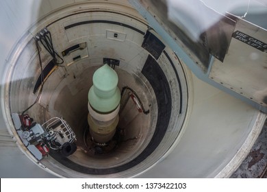 Long Range Nuclear Ballistic Warhead Missile Sitting In Silo