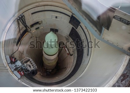 Long Range Nuclear Ballistic Warhead Missile Sitting In Silo
