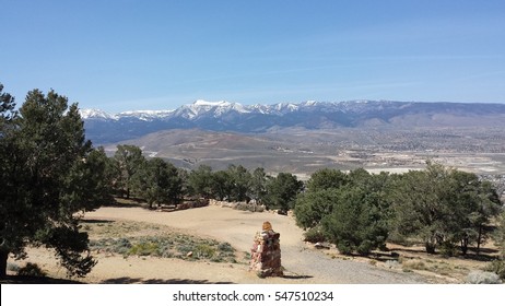 Long range of the Sierras view near Carson City, NV