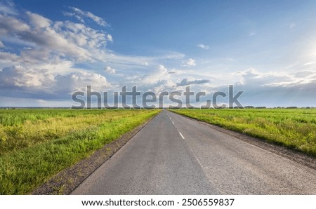 Similar – Image, Stock Photo land in sight Blue Ocean