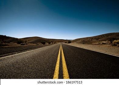 Long road to the nomad, clear sky - Powered by Shutterstock