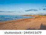 Long sandy beach in the Prince Edward Island National Park, Prince Edward Island, Canada, North America 