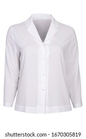 Long Sleeve White Female Blouse