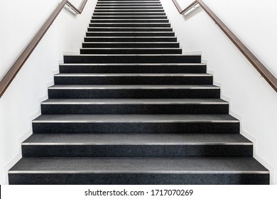 Long stair concrete in office building - Shutterstock ID 1717070269