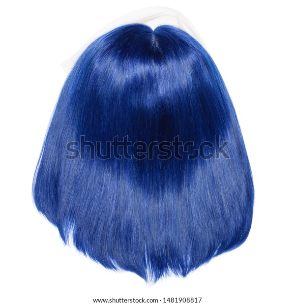 Long Straight Blue Human Hair Weaves Backgrounds Textures
