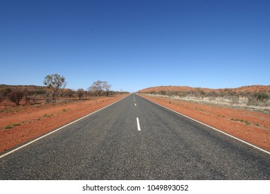 Long Straight Outback Road