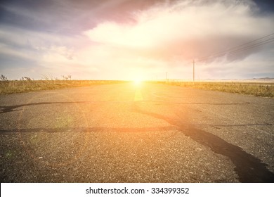 Long Straight Road In China