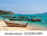 Long tail boats moored in Rawai, Phuket, Thailand