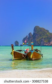 Long Tailed Boat Ruea Hang Yao In Phuket Thailand