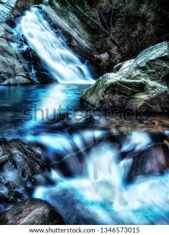 Similar – Image, Stock Photo Long time exposure of one hand on keyboard