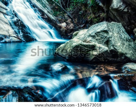 Similar – Image, Stock Photo Long time exposure of one hand on keyboard