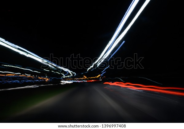 Long time exposure moving\
camera 