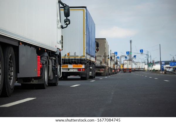 a long\
traffic jam of many trucks at the border , a long wait for customs\
checks between States due to the coronavirus epidemic, increased\
sanitary inspection of cargo\
transport