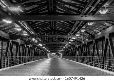 Similar – Speicherstadt Fußgängerbrücke