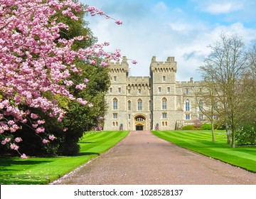 Long walk to Windsor castle in spring, London suburbs, UK - Shutterstock ID 1028528137