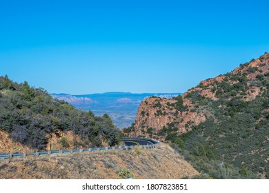 A Long Way Down The Road Going To Jerome, Arizona