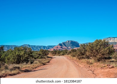 A Long Way Down The Road Going To Sedona, Arizona