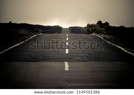 long way infinite asphalt road to arrive at destination. travel lover and discover exploring lifestyle people. traveling and vacation concept.