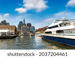 Long Wharf (South) and Custom House Tower in Boston, Massachusetts, USA