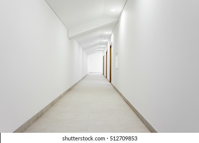 Long White Clean Hallway