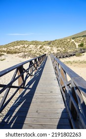 A Long Wooden Path Up  The Mountain. Long Way To Go