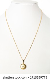 Long Yellow Gold Chain Necklace 