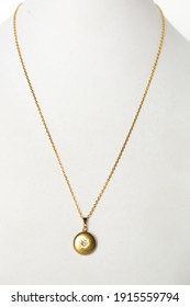 Long Yellow Gold Chain Necklace 