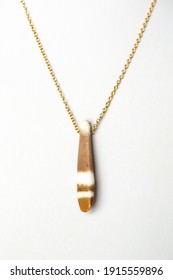 Long Yellow Gold Chain Necklace 