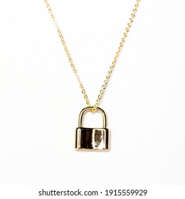 Long Yellow Gold Chain Necklace 