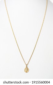 Long Yellow Gold Chain Necklace 