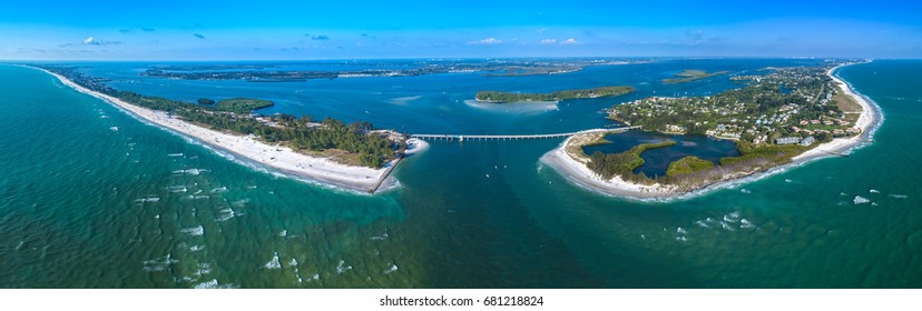 Longboat Pass Drone Aerial Picture Longboat Key & Ana Maria Island Bridge