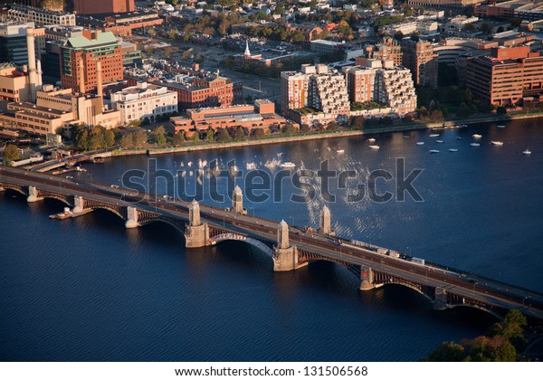 Longfellow\
Bridge and Boston Science Museum in Boston,\
MA