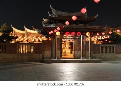 Longshan Temple in Lukang Township of Changhua, Taiwan. It is a very old temple. The Chinese words 