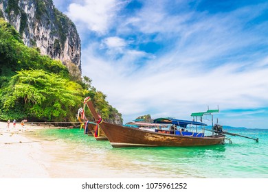 NEW POSTER Krabi Beach Thailand Travel Beach Ocean Boats Vacation Paradise